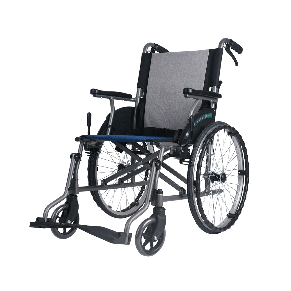 互邦手動輪椅HBL33鋁合金輪椅輕便折疊大輪子廠家批發低價直銷