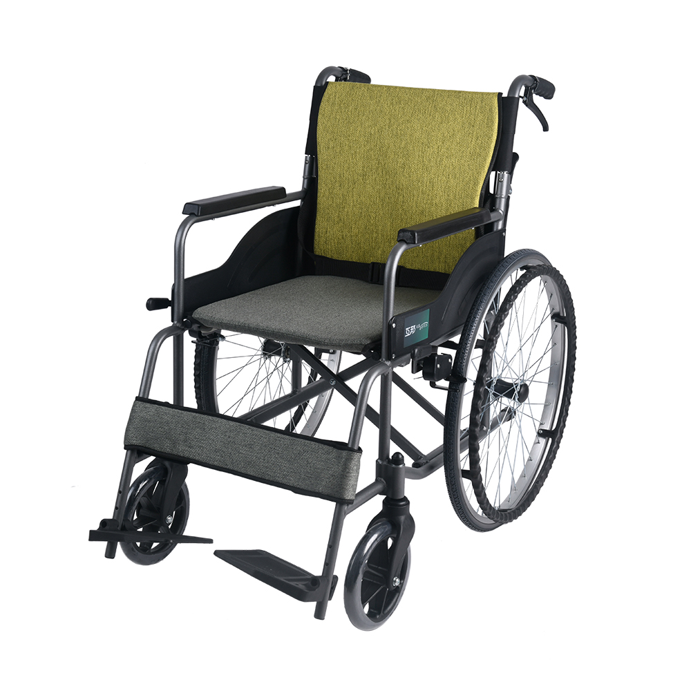 互邦手動輪椅出口版HBL6-SZ鋁合金車架實心輪胎